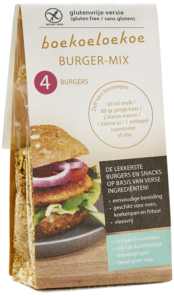 GLUTENVRIJ - Mix voor 4 burgers - Begin 2026 weer leverbaar